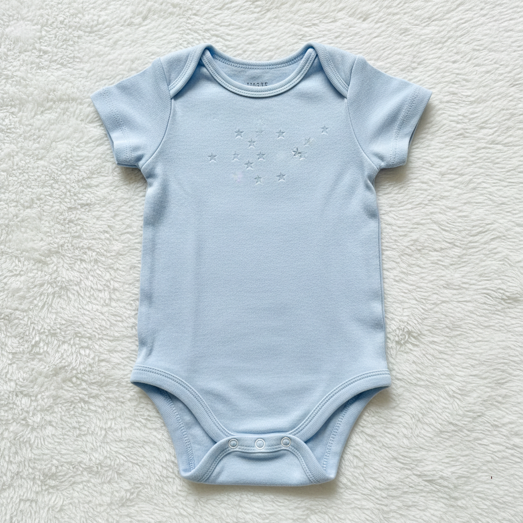Body bébé coton - Bleu ciel