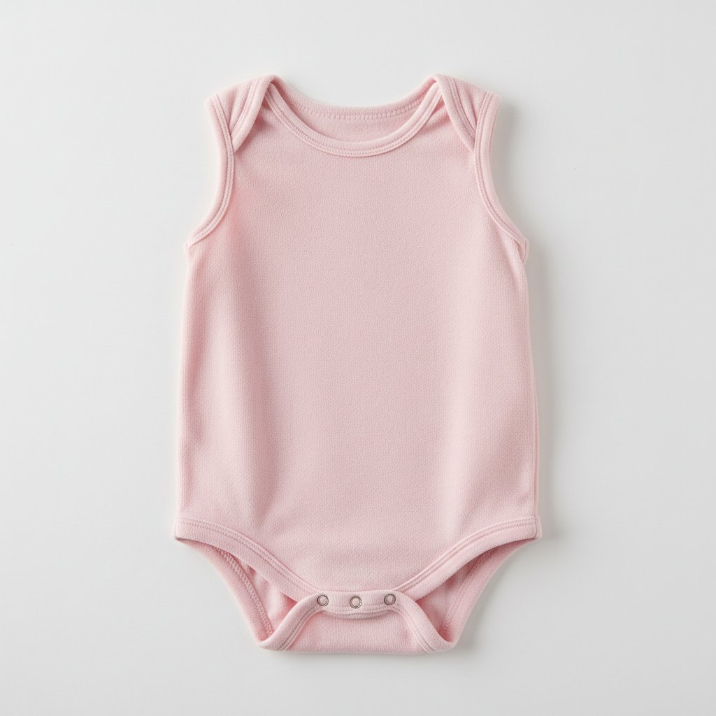 Body bébé coton - Rose poudré