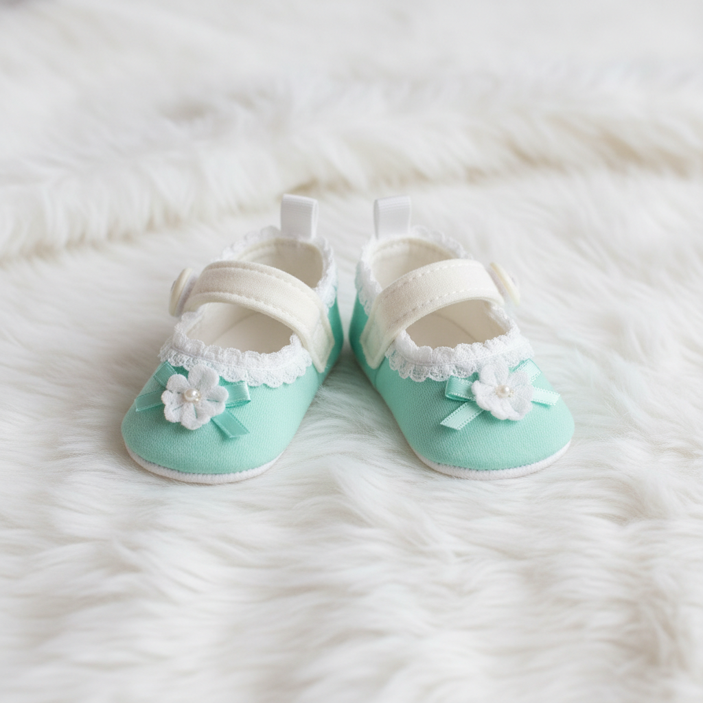 Chaussures bébé fille - Vert menthe