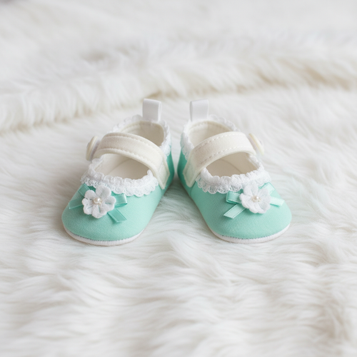 Chaussures bébé fille - Vert menthe
