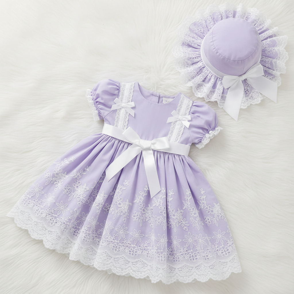 Ensemble robe chapeau - Lavande