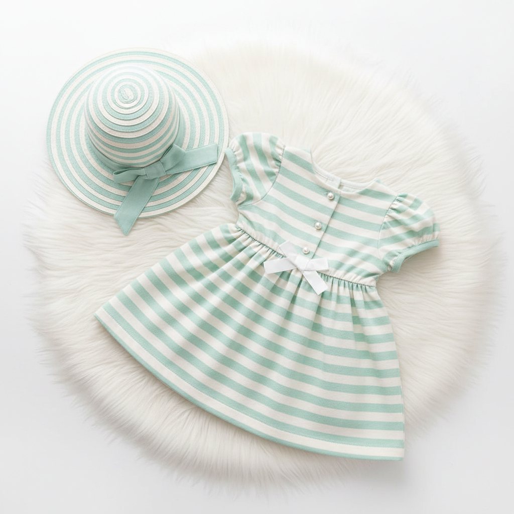 Ensemble robe chapeau - Vert menthe