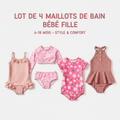 Lot maillots de bain bébé fille rose