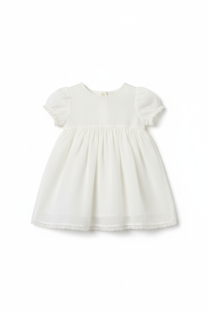 Robe bébé blanc ivoire