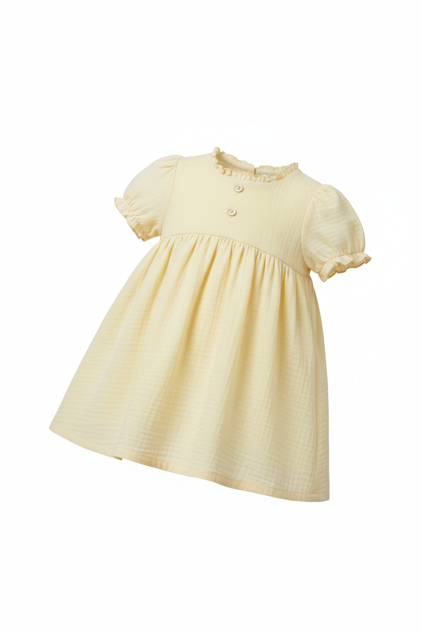 Robe bébé jaune