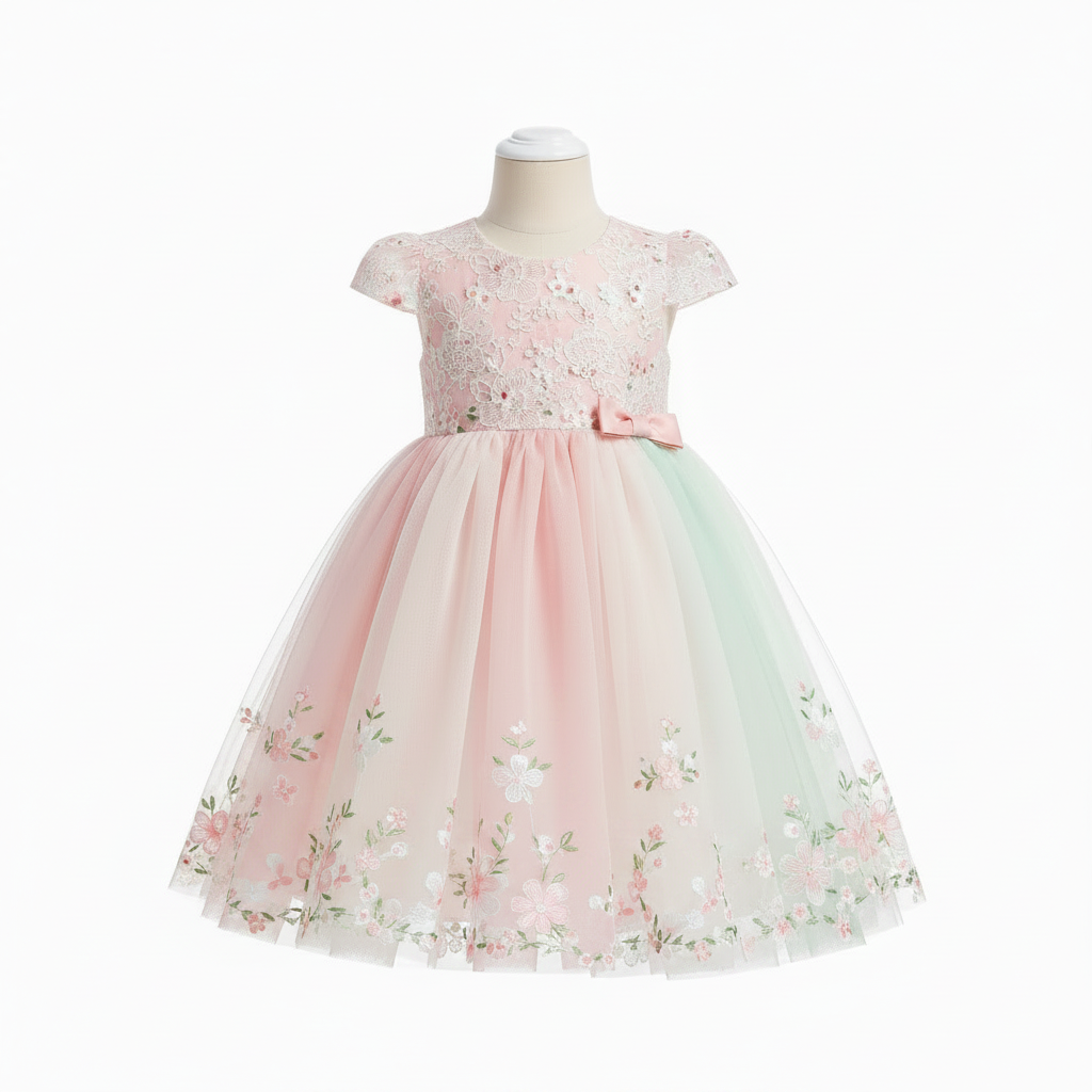Robe bébé Kimia - Rose à fleurs