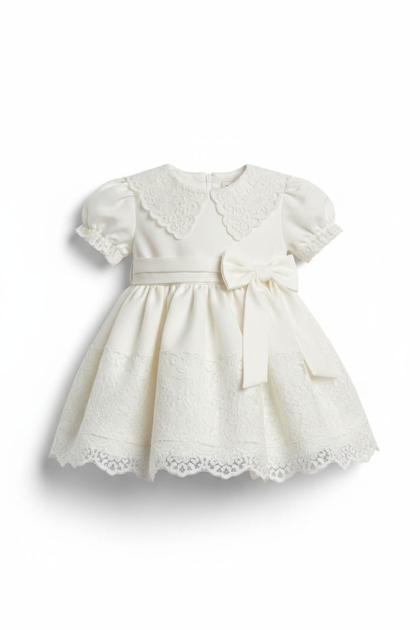Robe baptême courte classique