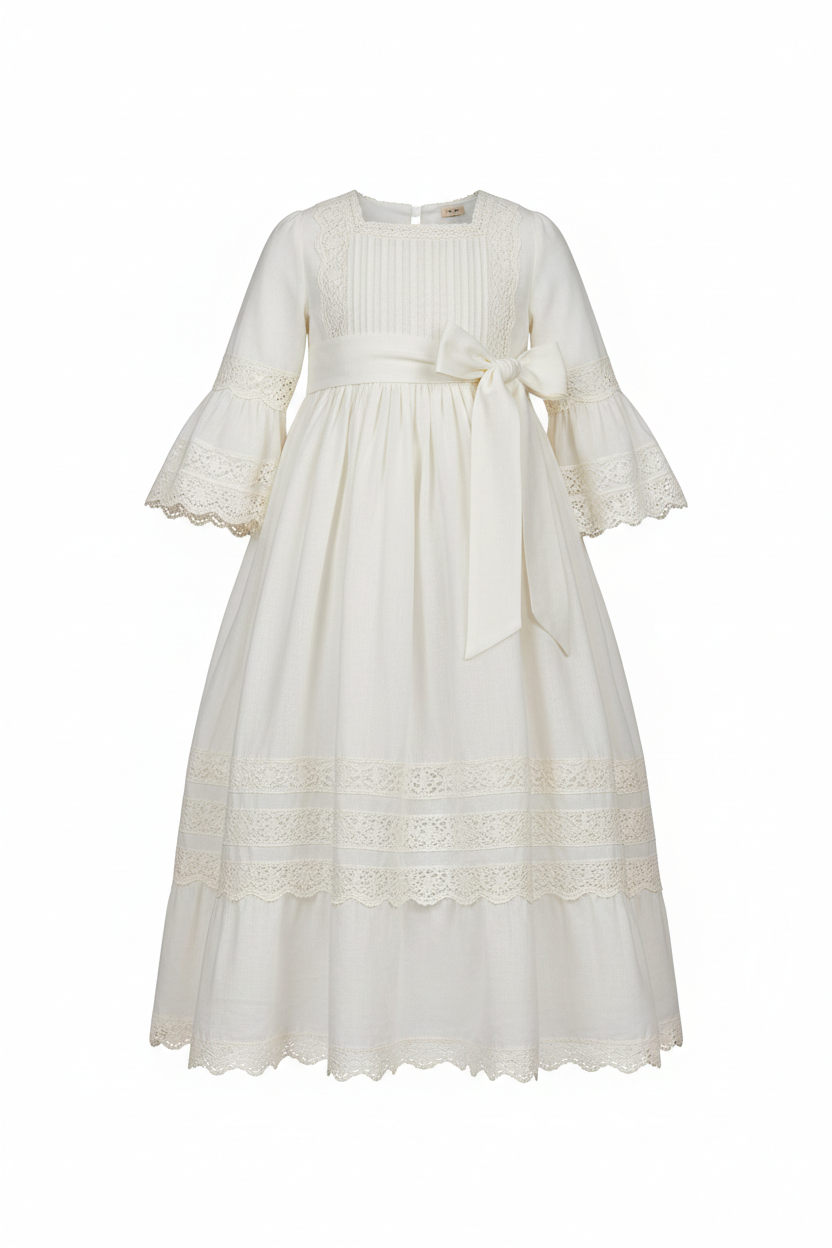 Robe baptême vintage crochet